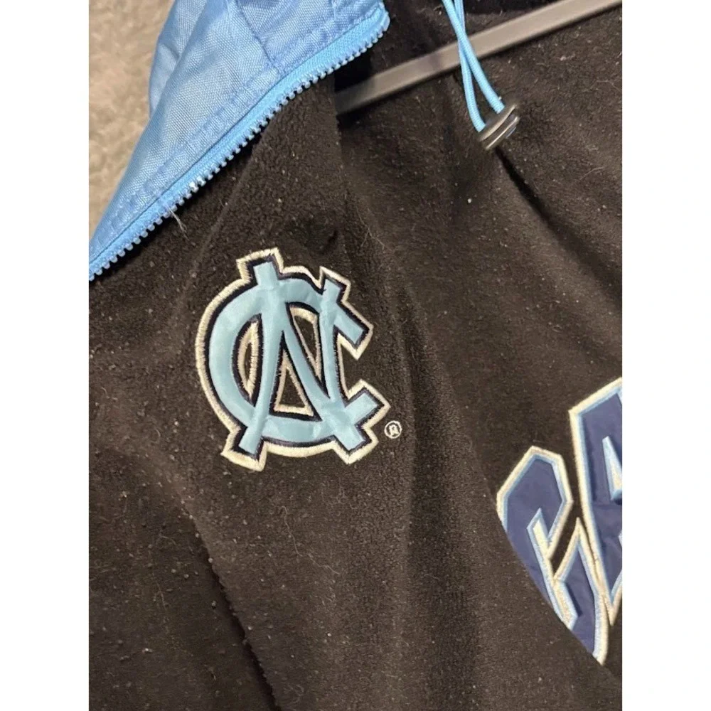 North Carolina Tar Heels Hooded Jacket Men Blue Full Zip NCAA XL Heavy ‎ Size XL
